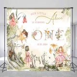 Allenjoy Flower Fairies Personalized 1St Birthday Backdrop