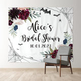 Allenjoy Flower Spider Spy Halloween Bridal Shower Backdrop