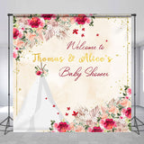 Allenjoy Flower Welcome To Baby Shower Personalized Backdrop