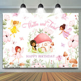 Allenjoy Flutter And Twirl Fairy Happy Birthday Backdrop