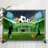 Allenjoy Football Court Confetti Birthday Backdrop Boy