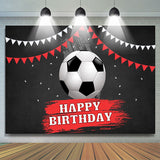 Allenjoy Football Flag Black Happy Birthday Backdrop Boy