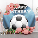 Allenjoy Football Game Circle Happy Birthday Backdrop Boy