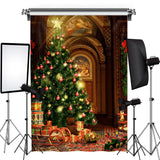 Allenjoy Frescoed Arch Christmas Tree Photo Booth Backdrop