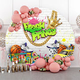 Allenjoy Fresh Prince Graffiti Round Baby Shower Backdrop