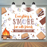 Allenjoy Fun With Friends Chocolate Happy Birthday Backdrop