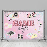 Allenjoy Game Night Pink Diamond Dance Backdrop Girl