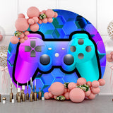 Allenjoy Gamepad Technological Round Birthday Backdrop Boy