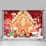 Allenjoy Gingerbread House Candy Land Merry Christmas Backdrop