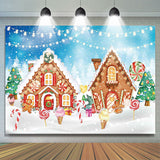 Allenjoy Gingerbread House Candyland Xmas Baby Shower Banner