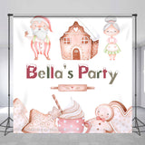 Allenjoy Gingerbread Man House Couple Custom Party Backdrop