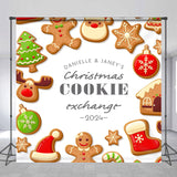 Allenjoy Gingerbread Man Santa Custom Christmas Cookie Backdrop