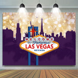 Allenjoy Glitter And Bokeh Dark Buildings Birthday Backdrop