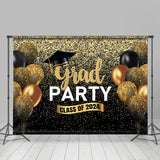 Allenjoy Glitter Balloon Ribbon Grad Party 2023 Backdrop