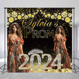 Allenjoy Glitter Diamond Prom Custom Photo Graduation Backdrop