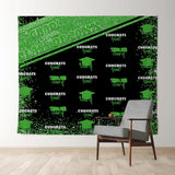 Allenjoy Glitter Green Congratulations 2022 Grad Black Backdrop