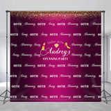 Allenjoy Glitter Magenta Repeat Custom 60Th Birthday Backdrop