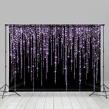 Allenjoy Glitter Purple Diamonds Black Photography Backdrop