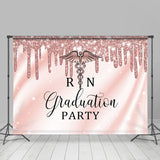 Allenjoy Glitter Rose Gold Girls Graduation Party Backdrop