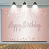 Allenjoy Glitter Rose Golden Themed Happy Birthday Backdrop