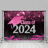 Allenjoy Glitter Simple Happy Graduation 2023 Backdrop