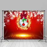 Allenjoy Gold Glitter And White Snowflake Christmas Backdrop