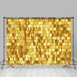 Allenjoy Gold Glitter Sequin Simple Dance Party Backdrop