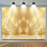 Allenjoy Gold Glitter Star Simple Backdrop Birthday Party