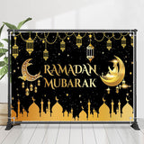 Allenjoy Gold Pendant Palace Moon Galaxy Ramadan Backdrop