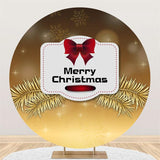 Allenjoy Gold Snowflake Bokeh Round Merry Chrismas Backdrop