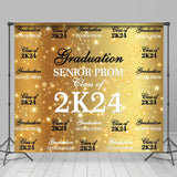 Allenjoy Golden Bokeh Star Repeat 2024 Graduation Backdrop