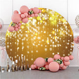 Allenjoy Golden Glitter Bokeh Simple Circle Birthday Backdrop