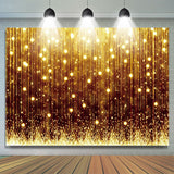 Allenjoy Golden Glitter Lines Backdrop Birthday Party