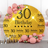 Allenjoy Golden Glitter Round 30Th Birthday Backdrop Cover