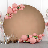 Allenjoy Gradient Khaki Simple Circle Backdrop Birthday