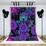 Allenjoy Gradient Mandala Hamasa Hand Dots Light Backdrop