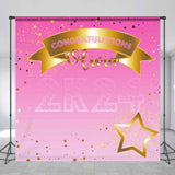 Allenjoy Gradient Pink Star Custom Grad 2K24 Backdrop