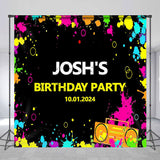 Allenjoy Graffiti Black Personalized Birthday Party Backdrop