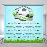 Allenjoy Grass Football Sports Blue Custom Baby Shower Backdrop