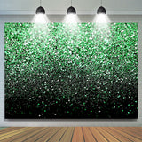 Allenjoy Green Bokeh Glitter Black Birthday Party Backdrops