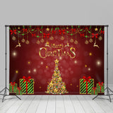 Allenjoy Green Gifts Red Bowknot Merry Christmas Backdrop