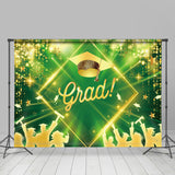 Allenjoy Green Golden Star Student Bokeh Graduation Backdrop