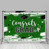 Allenjoy Green Graffiti Celebration Graduation Backdrop