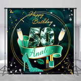 Allenjoy Green Heel Lip Prints Custom 50Th Birthday Backdrop