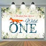 Allenjoy Green Leaf Gold Glitter He Is A Wild One Birthday Backdrop