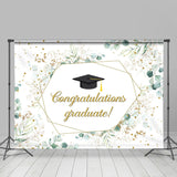 Allenjoy Green Leaves Congratulations Graduate Backdrop