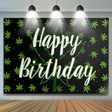 Allenjoy Green Leaves Fluorescenet Birthday Party Backdrop