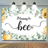 Allenjoy Green Leaves Mommy To Bee Theme Baby Shower Backdrop