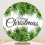 Allenjoy Green Leaves Winterberry Rouns Chrismas Day Backdrop