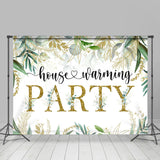 Allenjoy Green Plants Glitter House Warming Party Backdrop